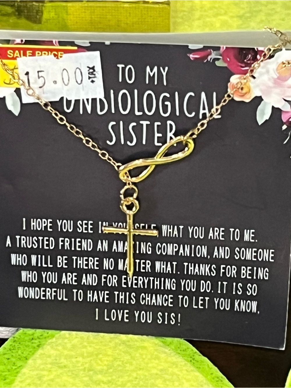 Gold Infinity Cross Pendant Necklace - Women Jewelry